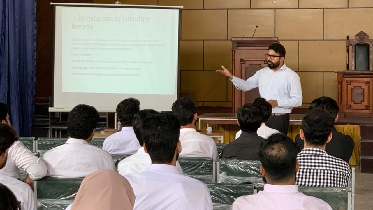Undergrad Research Workshop Series featured an insightful session on Literature Review conducted by Mr. Asher Ashkar Gohar